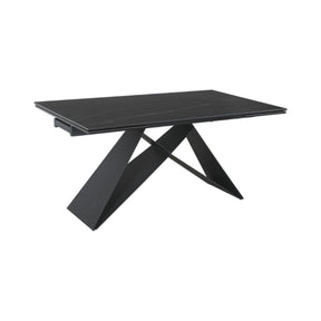 Masa extensibila WESTIN CERAMIC, sticla securizata/ceramica, negru, 160-240x90x77 cm