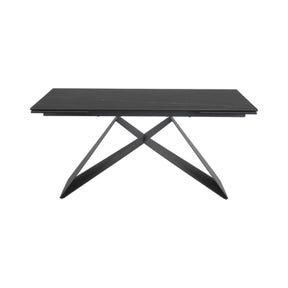 Masa extensibila WESTIN CERAMIC, sticla securizata/ceramica, negru, 160-240x90x77 cm