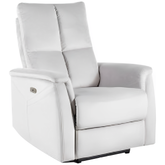 Fotoliu recliner NEPTUN M, stofa catifelata gri deschis, functie masaj, 76x94x96 cm
