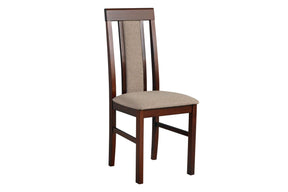 Scaun NILO 2, nuc/gri - Inari 23, lemn de fag/stofa clasica, 43x40x96 cm