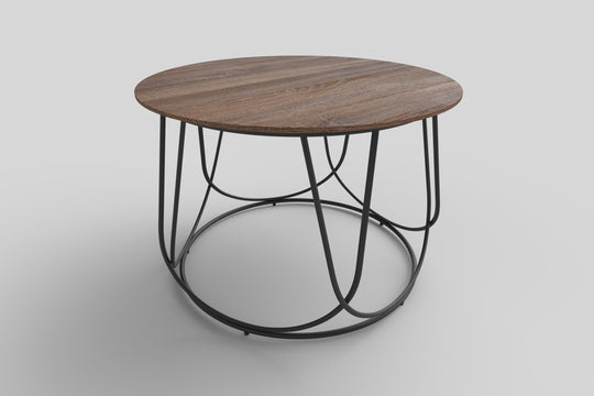 Masuta cafea living Nubira, nuc/negru, 60X41 CM