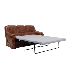 Canapea Parma 3 locuri, piele naturala, maro, 195x96x95 cm