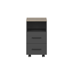 Comoda birou OFFICE NEW, gri antracit/stejar sonoma, PAL, 41x45x73 cm