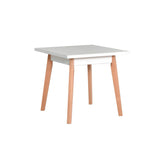 Masa OSLO 1, stejar/alb, PAL laminat, 80x80x75 cm