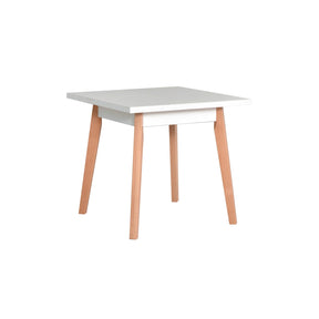Masa OSLO 1, stejar/alb, PAL laminat, 80x80x75 cm