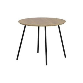 Masuta PAM A, PAL/metal, stejar/negru mat, 55x45 cm