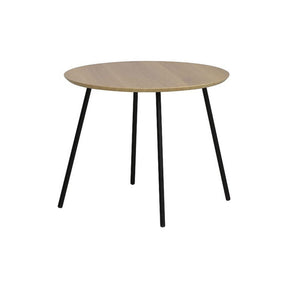 Masuta PAM A, PAL/metal, stejar/negru mat, 55x45 cm