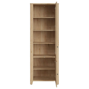 Vitrina PARILLA, stejar, PAL laminat/sticla, 73x42x206 cm