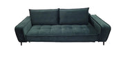 Canapea extensibila Stofa de Lux Senso, stofa catifelata verde inchis - Salvador 7, cu lada depozitare, 244x104x92 cm