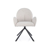 Scaun rotativ PLANET, bej/negru, stofa clasica - Raven 22/metal, 60x46x88 cm