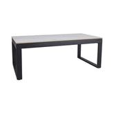 Masuta POLARIS, alb/negru, ceramica/metal, 121x61x45 cm