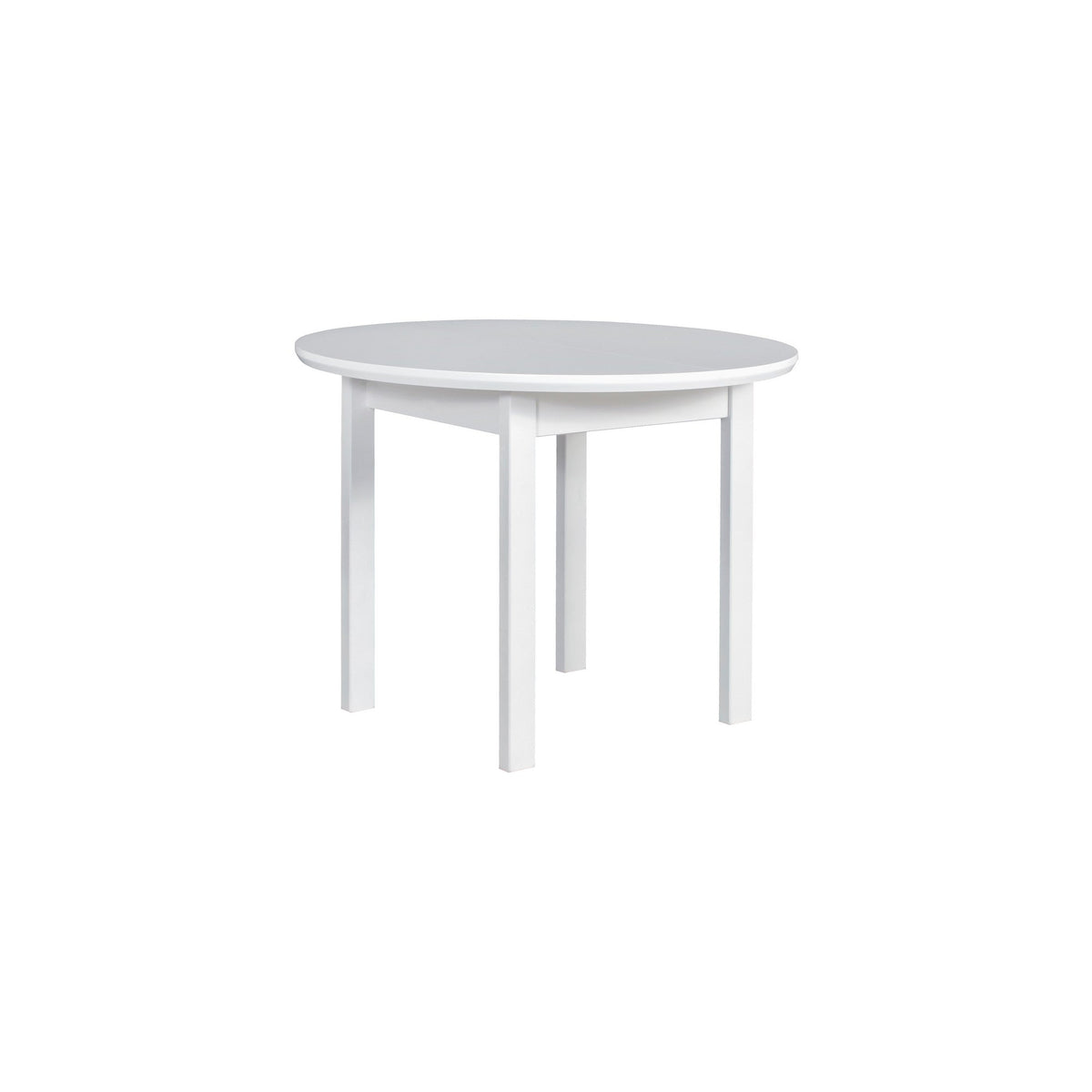 Masa extensibila POLI 1, alb, stejar furniruit/lemn de fag, 100/130x100x76 cm