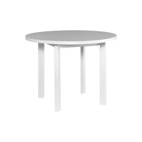 Masa POLI 2, alb, PAL/lemn de fag, 100x100x76 cm