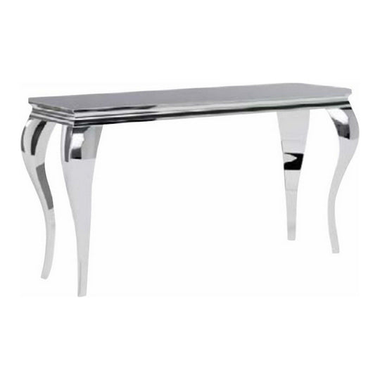 Consola PRINCE C, ceramica/otel, negru/crom, 120x40 cm