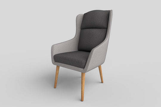 Scaun design scandinav Purio, gri, 67x75x103 cm