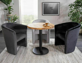 Masa PURO II stejar solid/negru, 60x76