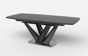 Masa extensibila PATRIZIO, gri/negru, 160/200x90x77 cm