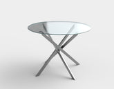 Masa living rotunda din sticla Raymond, Ø100XH73 CM