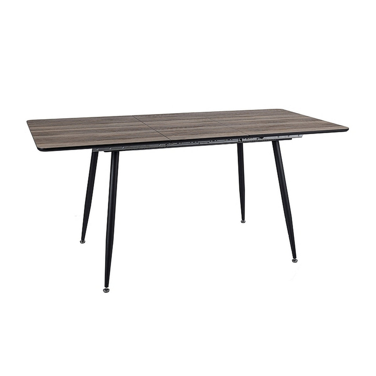 Masa extensibila REMUS II, nuc/negru, furnir/metal, 120/160x80x75 cm