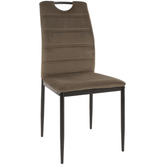 Scaun RIP, stofa catifelata verde olive/negru, 44x38x92 cm