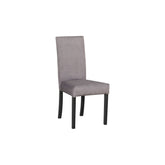 Scaun ROMA 2, negru/gri - Zetta 302, lemn de fag/stofa catifelata, 45x41x97 cm