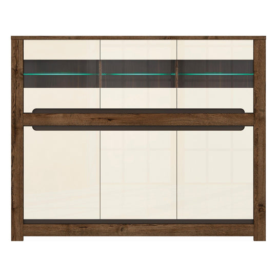 Comoda RUSO KOM3W3D, nuc/bej, PAL, 149x46x121 cm