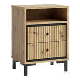 Noptiera PARII PA14, stejar artisan, PAL laminat, 50x37x68 cm