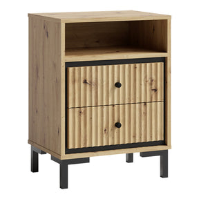 Noptiera PARII PA14, stejar artisan, PAL laminat, 50x37x68 cm