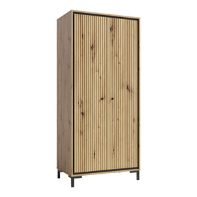 Dulap PARII PA01, stejar artisan, PAL laminat, 89x54x196 cm