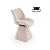 Scaun rotativ K613, stofa clasica bej, 53x60x87 cm