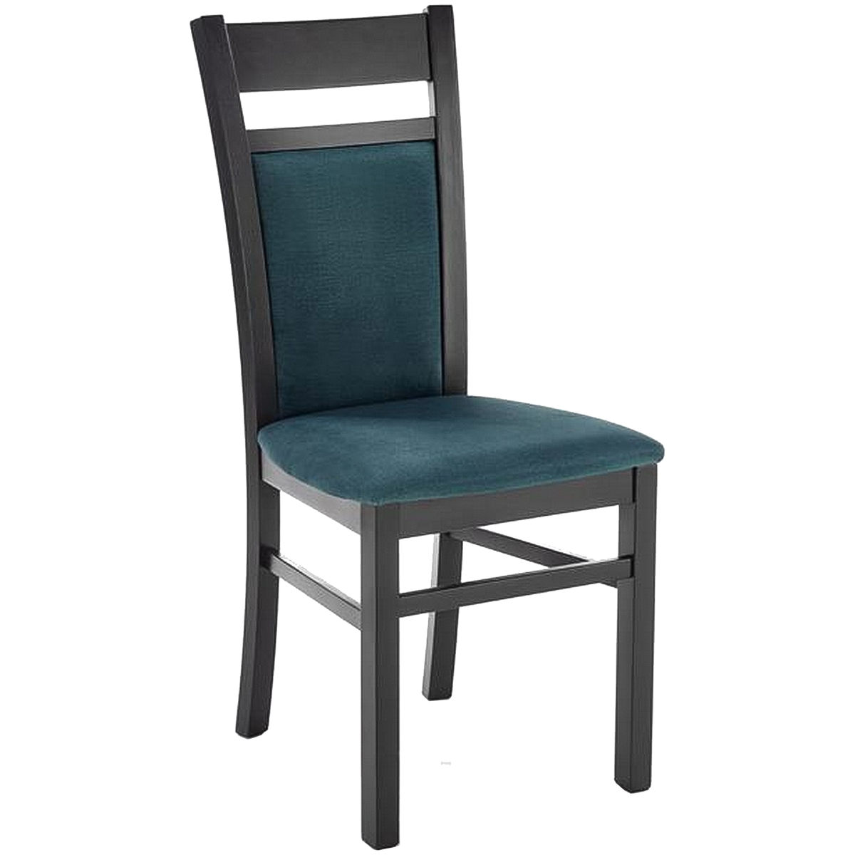 Scaun Gerard 2, negru/verde, stofa catifelata/lemn de fag, 44x55x97 cm