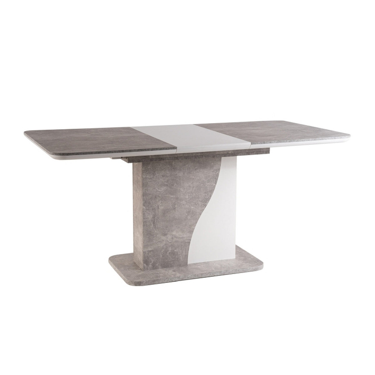 Masa extensibila SYRIUS, gri/alb, PAL, 120-160x80x76 cm