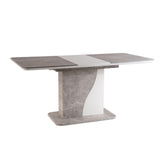 Masa extensibila SYRIUS, gri/alb, PAL, 120-160x80x76 cm