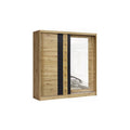 Dulap AVANTGARDE AV1-20, stejar artisan/gri grafit, PAL, cu 2 usi, 200x59x215 cm