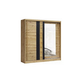 Dulap AVANTGARDE AV1-20, stejar artisan/gri grafit, PAL, cu 2 usi, 200x59x215 cm