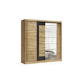 Dulap AVANTGARDE AV4-20, stejar artisan/gri grafit, PAL, cu 2 usi, 200x59x215 cm
