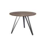 Masa TETIS, nuc/negru, metal/furnir, 100x76 cm