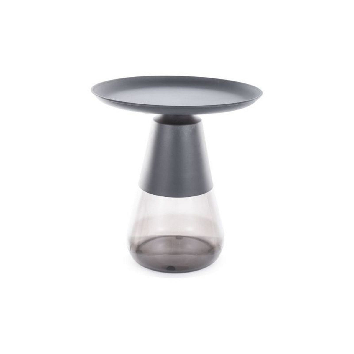 Masuta cafea TIFFANY A BLACK, negru, metal/sticla, 50x52 cm