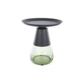Masuta cafea TIFFANY A BLACK, verde/negru, metal/sticla, 50x52 cm