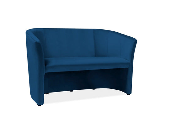 Canapea TM-2, stofa catifelata albastru inchis - Bluvel 86, 126x60x76 cm