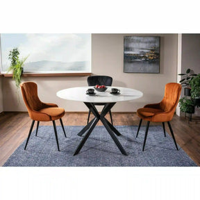 Masa DETROIT OCN-39391, alb/negru mat