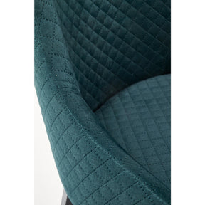 Scaun tapitat TOLEDO 3, verde, 57x56x86 cm