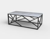 Masuta cafea UNIVERSE 2, gri/negru, ceramica/metal, 120x60x45 cm