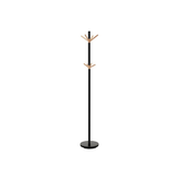 Cuier hol UNO, lemn/metal, negru/fag, Ø30x174 cm