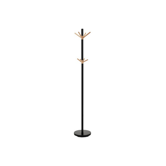 Cuier hol UNO, lemn/metal, negru/fag, Ø30x174 cm