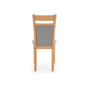 Scaun GERARD 2, gri/stejar honey, stofa clasica/lemn de fag, 44x55x97 cm
