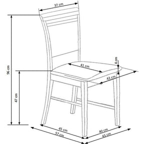 Scaun stejar honey Sylwek, 43X56X96 CM - ACAJU 