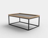 Masuta cafea VESPA, stejar/negru, 100x60x39 cm