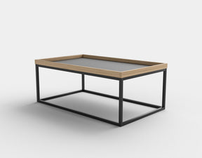 Masuta cafea VESPA, stejar/negru, 100x60x39 cm
