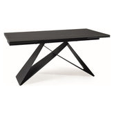 Masa extensibila WESTIN CERAMIC, sticla securizata/ceramica, negru, 160-240x90x77 cm